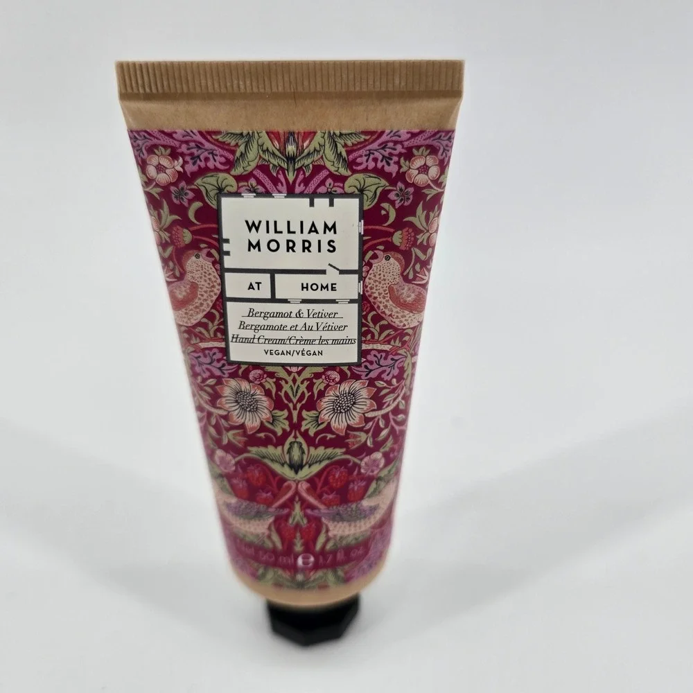 William Morris Hand Cream Bergamot Vetiver Strawberry Thief 50ml 1.7oz NEW